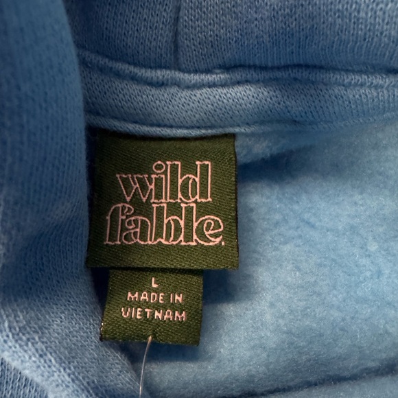 Wild Fable Women’s Large Blue Graphic Hoodie Oversized Cozy Surf Pullover - Picture 5 of 5